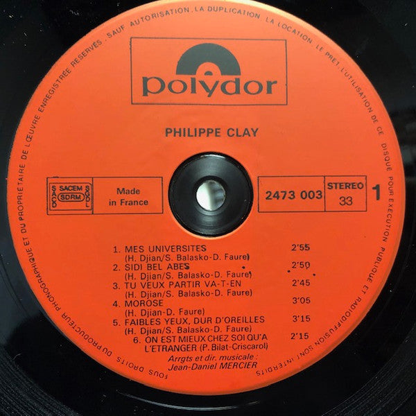 Philippe Clay : Philippe Clay (LP, Album, RE, Gat)