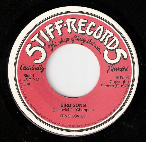 Lene Lovich : Bird Song (7", Single)