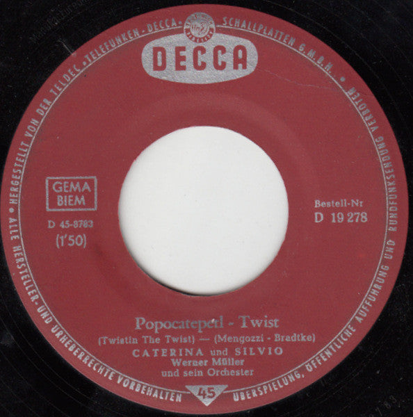 Caterina Und Silvio : Popocatepetl-Twist / The Peppermint-Twist (7", Single)