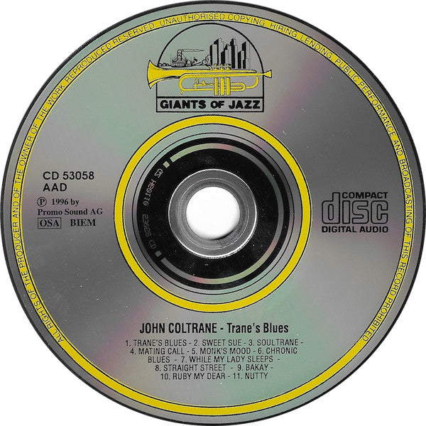 John Coltrane : Trane's Blues (CD, Comp)
