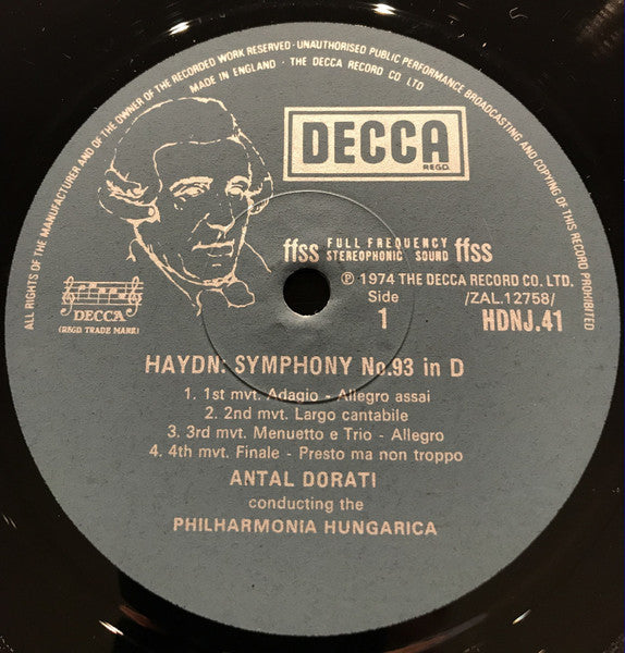 Joseph Haydn - Philharmonia Hungarica, Antal Dorati : Symphonies 93 - 104 (6xLP + Box)