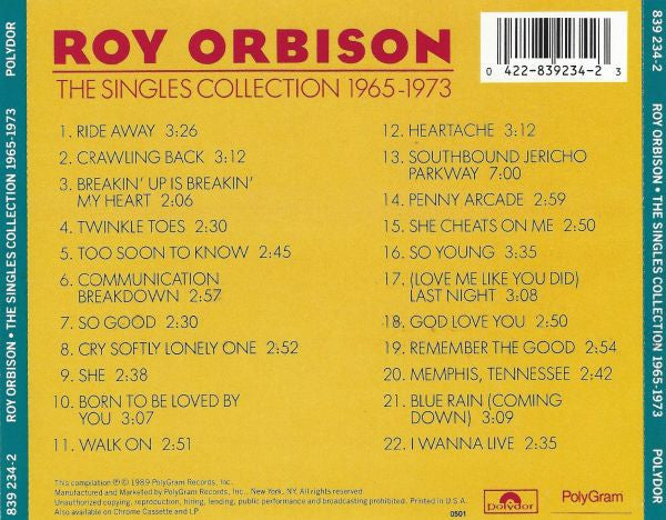 Roy Orbison : The Singles Collection 1965-1973 (CD, Comp)