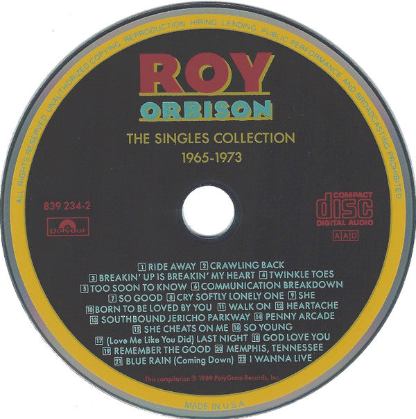 Roy Orbison : The Singles Collection 1965-1973 (CD, Comp)