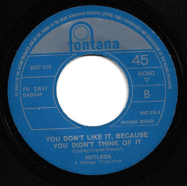 Hotlegs : Neanderthal Man (7", Single, Mono, Blu)