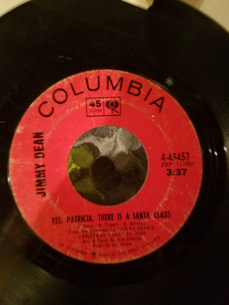 Jimmy Dean : Blue Christmas / Yes, Patricia, There Is A Santa Claus (7", Single)