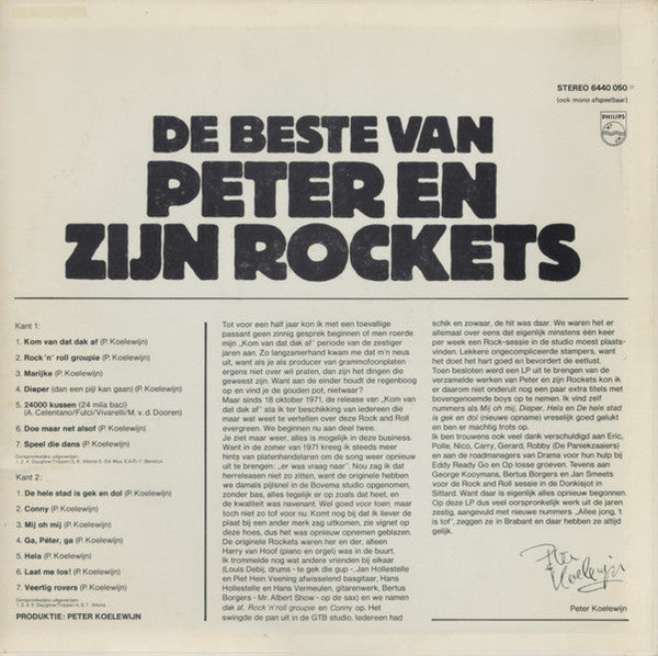 Peter Koelewijn & Zijn Rockets : De Beste Van Peter En Zijn Rockets (LP, Comp)