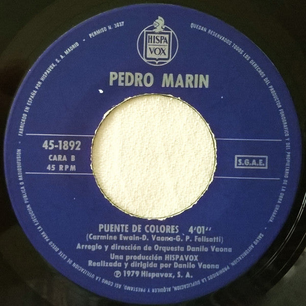 Pedro Marin : Que No (7", Single)
