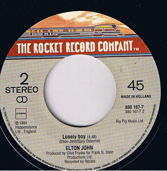 Elton John : Passengers (7", Single)