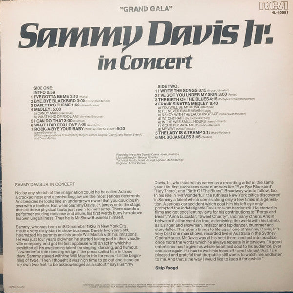Sammy Davis Jr. : In Concert (LP, Album)