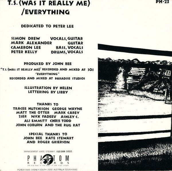 Vanilla Chainsaws : T.S. (Was It Really Me) (7", Single)