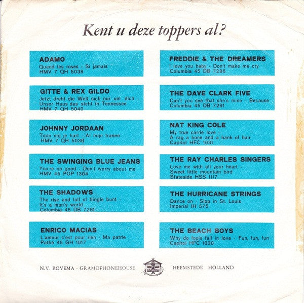 Adamo : Another Love Affair / She Was An Angel (7", Single)