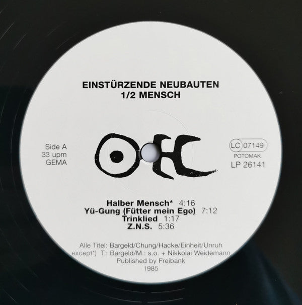 Einstürzende Neubauten : 1/2 Mensch (LP, Album, RE, RP)