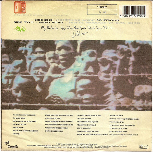 Labi Siffre : (Something Inside) So Strong (7", Single)