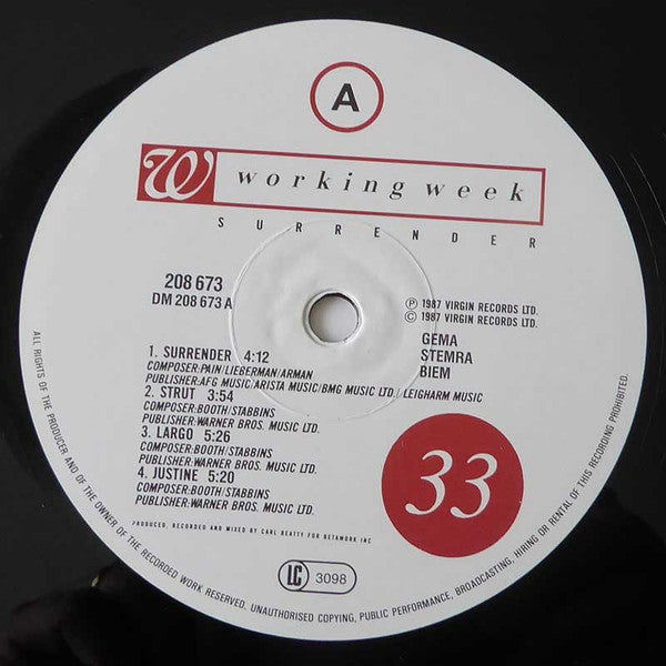 Working Week : Surrender (LP, Album)