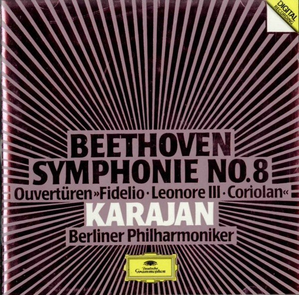 Ludwig Van Beethoven - Herbert Von Karajan - Berliner Philharmoniker : Symphonie No. 8 - Ouvertüren »Fidelio · Leonore III · Coriolan« (CD, Album)