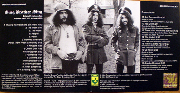 The Edgar Broughton Band : Sing Brother Sing (CD, Album, RE, RM)