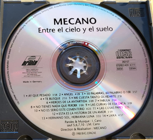 Mecano : Entre El Cielo Y El Suelo (CD, Album, RE)