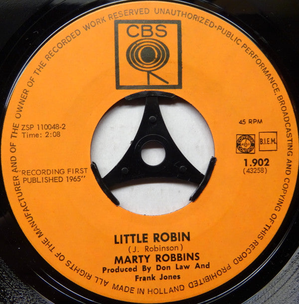 Marty Robbins : Ribbon Of Darkness (7", Single)