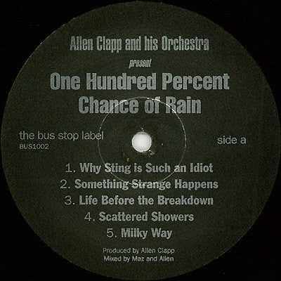 Allen Clapp And His Orchestra : One Hundred Percent Chance Of Rain (LP, Album)
