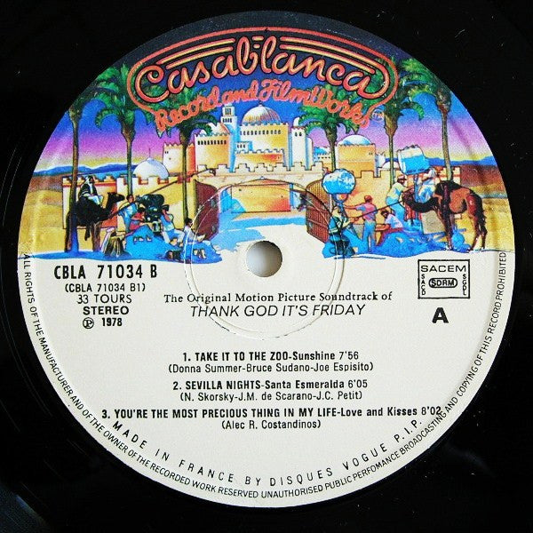 Various : Thank God It's Friday (The Original Motion Picture Soundtrack) (2xLP, Comp + 12", S/Sided)
