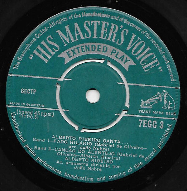 Alberto Ribeiro (2) : Alberto Ribeiro Canta... (7", EP)