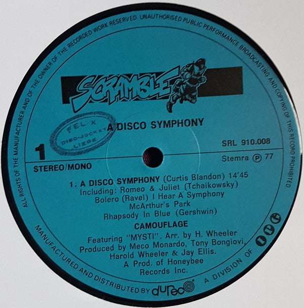 Camouflage (5) Featuring Mysti : A Disco Symphony (LP, Album, P/Mixed)