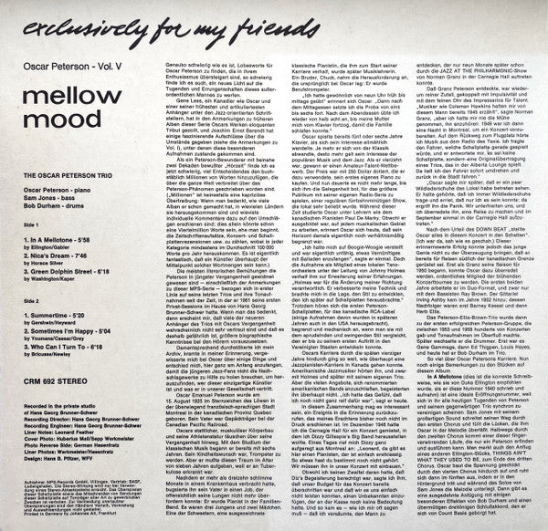 Oscar Peterson : Mellow Mood (LP, Album, RE, Gat)