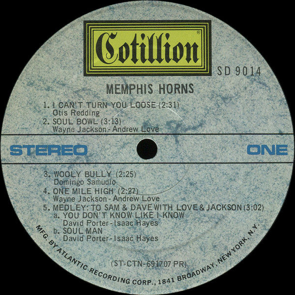 Memphis Horns* : Memphis Horns (LP, Album, PR)