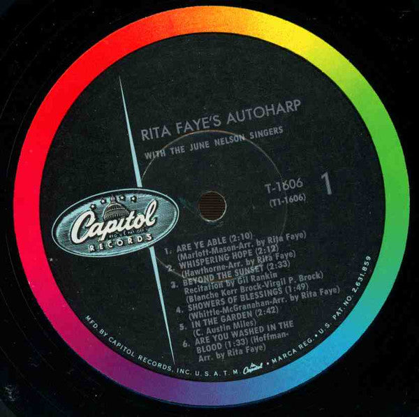 Rita Faye* : Rita Faye's Autoharp (LP, Album, Mono)