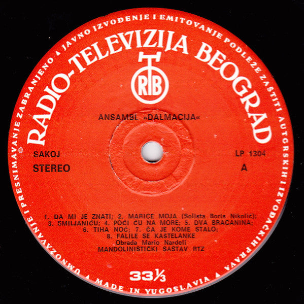 Ansambl "Dalmacija" : Ansambl Dalmacija (LP, Album)
