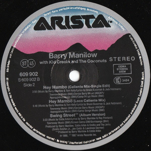 Barry Manilow With Kid Creole And The Coconuts : Hey Mambo (12")