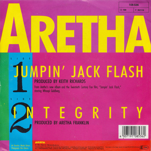 Aretha* : Jumpin' Jack Flash (7", Single)