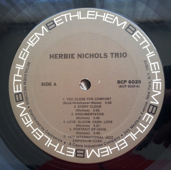 Herbie Nichols : The Bethlehem Years (LP, Album, RE)