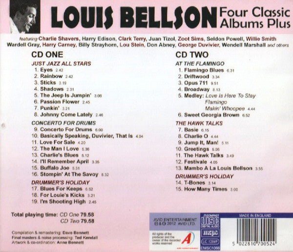 Louis Bellson : Four Classic Albums Plus: Just Jazz All Stars / Concerto For Drums / Drummer's Holiday / At The Flamingo / The Hawk Talks (2xCD, Comp)