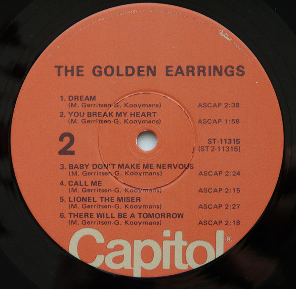Golden Earring : The Golden Earrings (LP, Album, RE, Win)