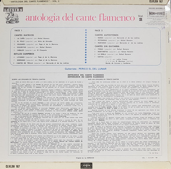 Various : Antología Del Cante Flamenco Vol. 2 (LP, Comp)