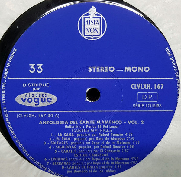 Various : Antología Del Cante Flamenco Vol. 2 (LP, Comp)