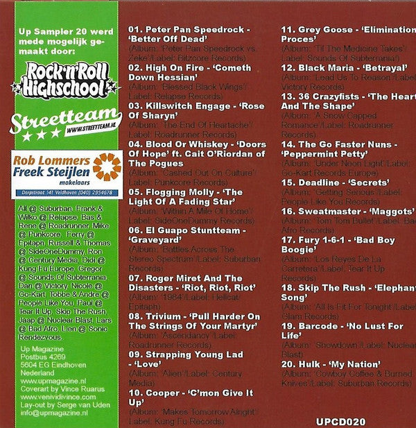 Various : Up Sampler 20 (CD, Comp, Promo, Smplr)