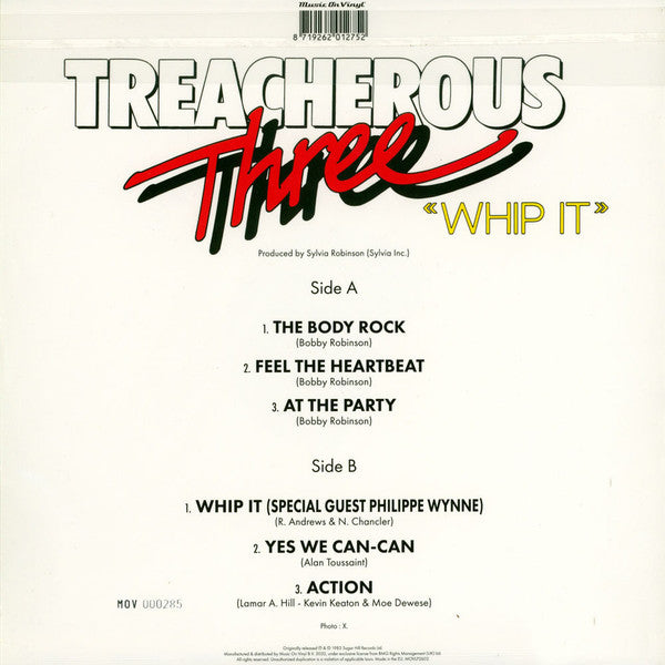 Treacherous Three : Whip It (LP, Album, Ltd, Num, RE, Red)