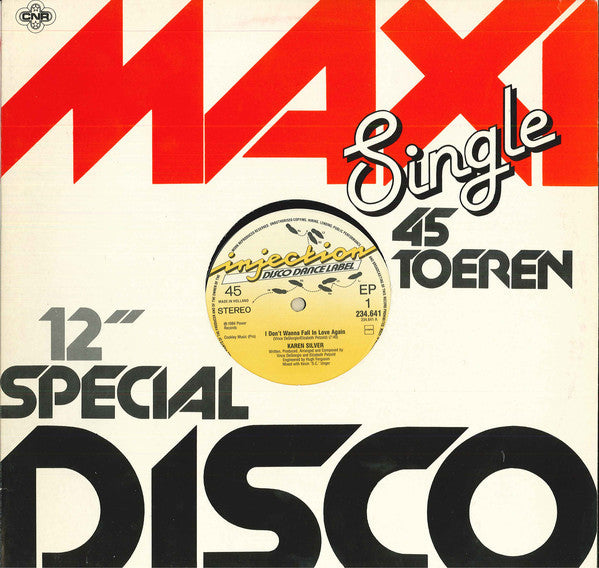 Karen Silver : I Don't Wanna Fall In Love Again (12", EP, Maxi, Gen)