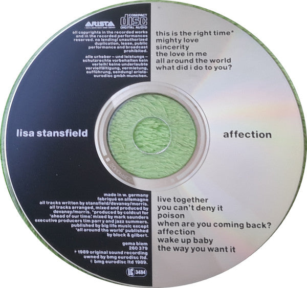 Lisa Stansfield : Affection (CD, Album, RE)