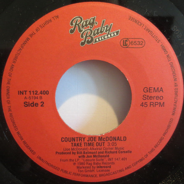 Country Joe McDonald : Hard Work And No Play (7", Single)