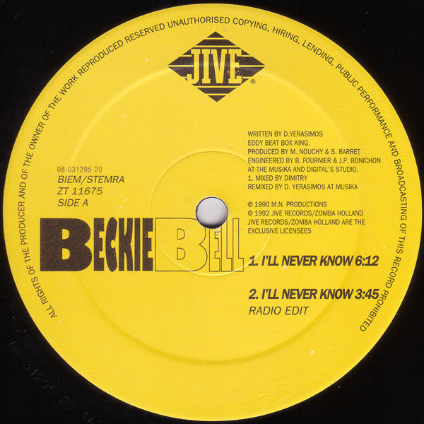Beckie Bell : I'll Never Know (12")
