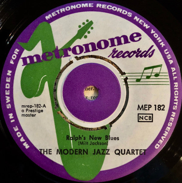 The Modern Jazz Quartet : Ralph's New Blues / All Of You (7", EP)