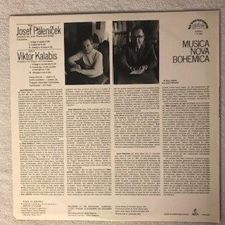 Josef Páleníček, Viktor Kalabis, Irena Černá, Emil Leichner : Concerto No. 3 For Piano And Small Orchestra / Concerto For Piano And Orchestra (LP, Album)