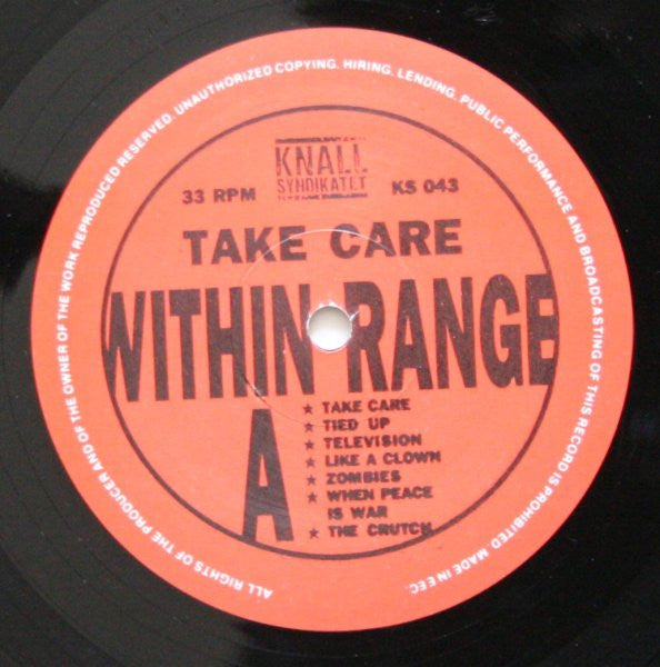 Within Range : Take Care (LP, Album)