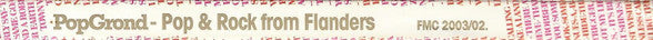 Various : PopGrond - Pop & Rock From Flanders (CD, Comp, Promo)