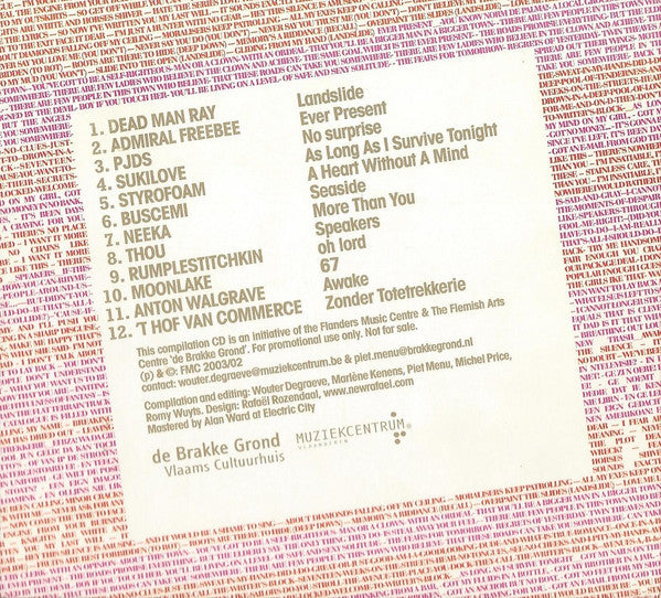 Various : PopGrond - Pop & Rock From Flanders (CD, Comp, Promo)