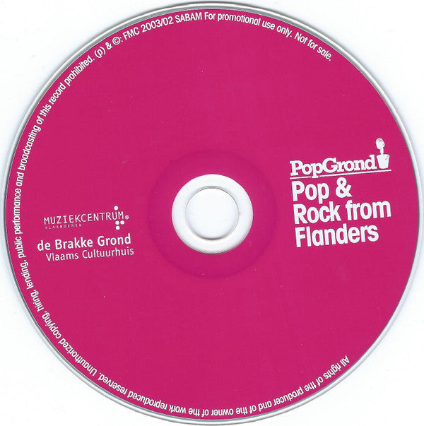 Various : PopGrond - Pop & Rock From Flanders (CD, Comp, Promo)