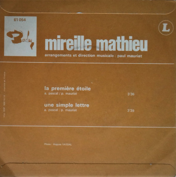 Mireille Mathieu : La Première Étoile (7", Single, Lab)